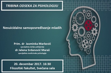 Tribina Odseka za psihologiju - Nesuicidalno samopovređivanje mladih